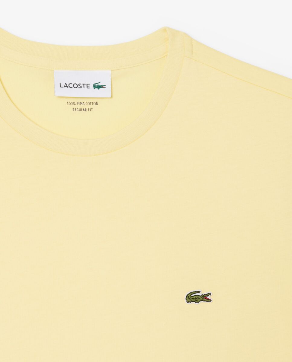 Camiseta de hombre de algodón pima de manga corta - Lacoste - Amarillo Amarillo-5