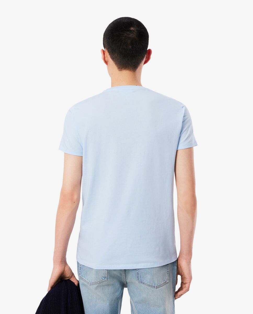 Camiseta de hombre de algodón pima de manga corta - Lacoste - Azul claro Azul claro-2