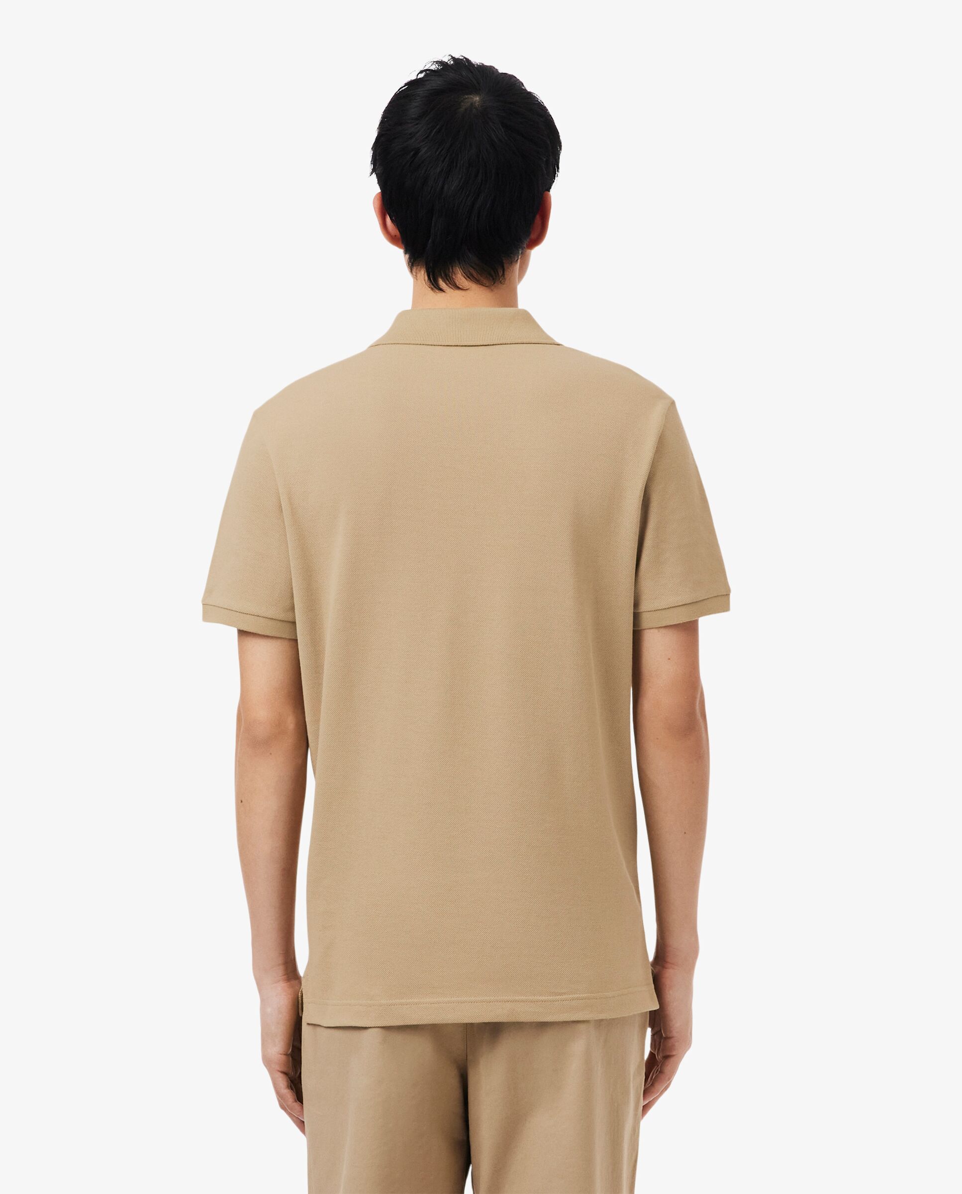 Polo de hombre de piqué de corte ajustado de manga corta - Lacoste - Beige Beige-2