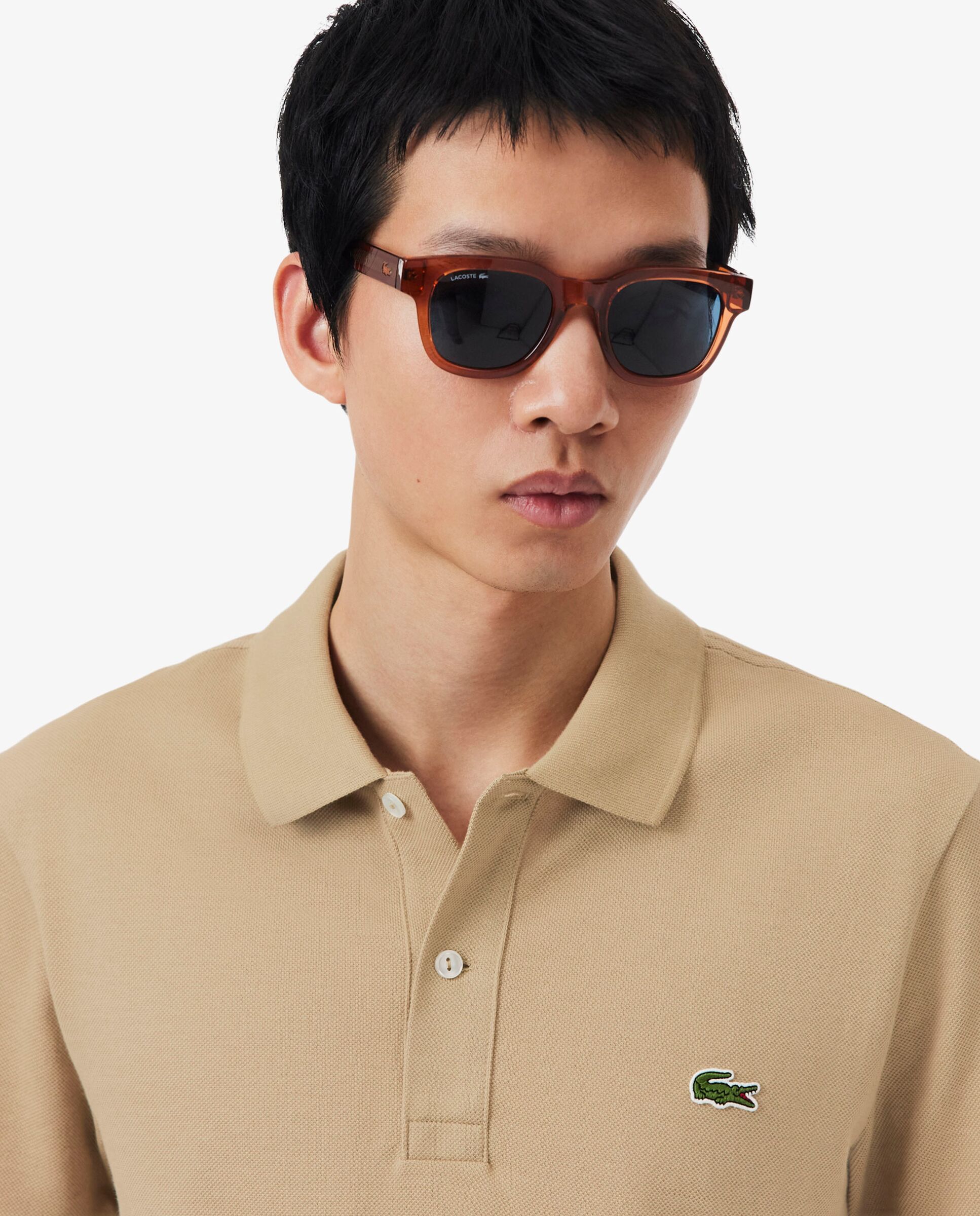 Polo de hombre de piqué de corte ajustado de manga corta - Lacoste - Beige Beige-3