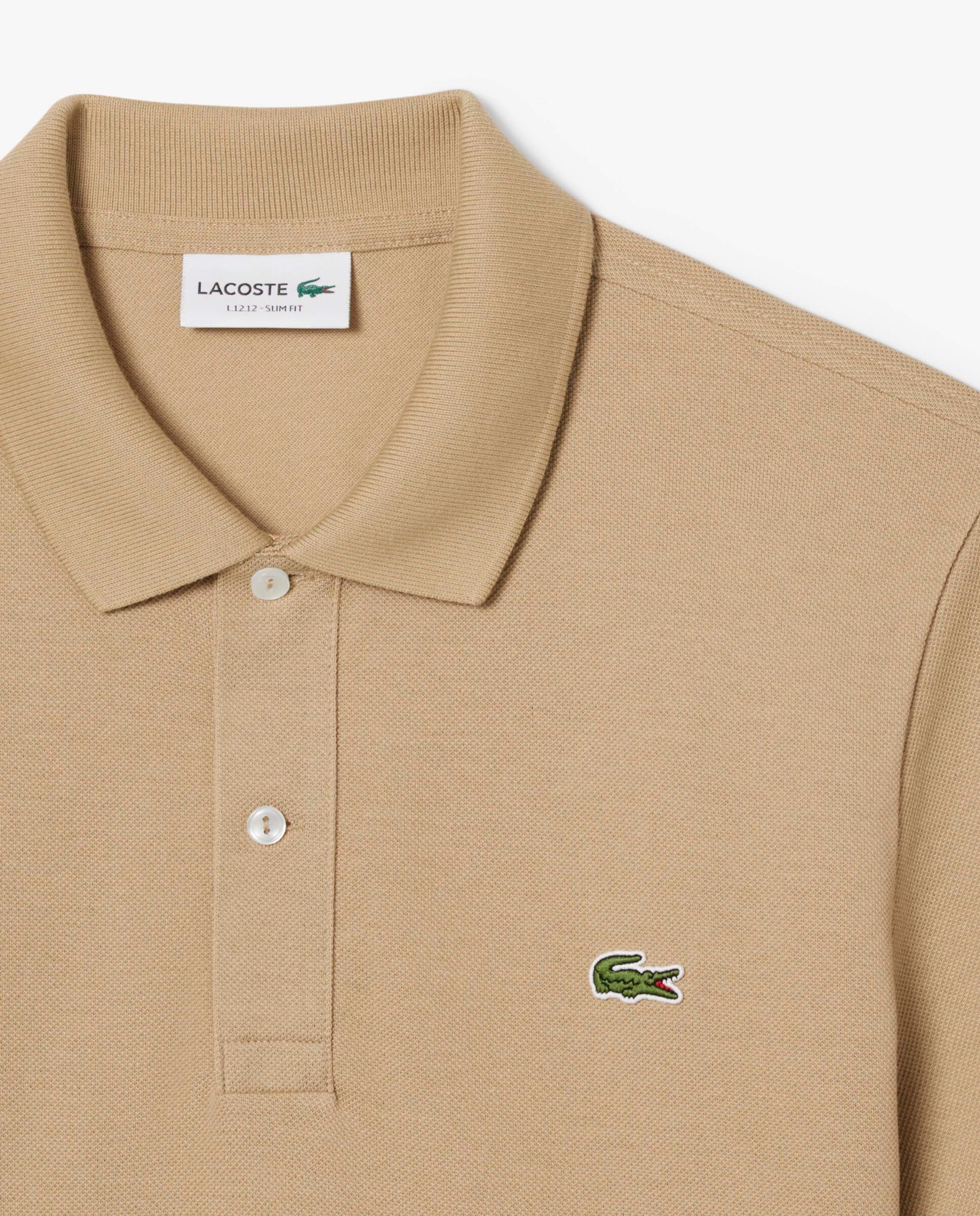 Polo de hombre de piqué de corte ajustado de manga corta - Lacoste - Beige Beige-5