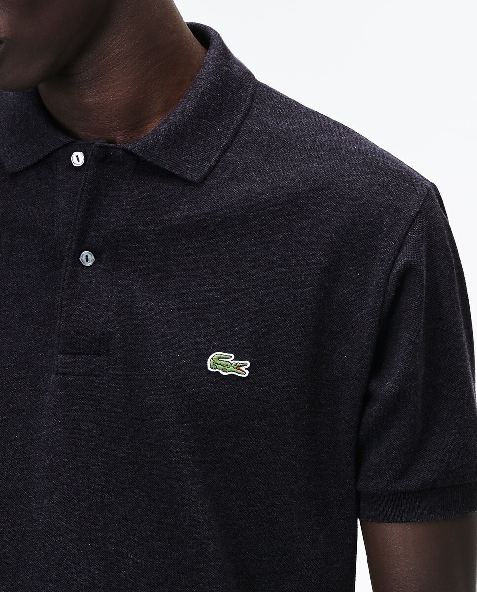 Polo de hombre jaspeado de corte clásico de manga corta - Lacoste - Gris Gris-4