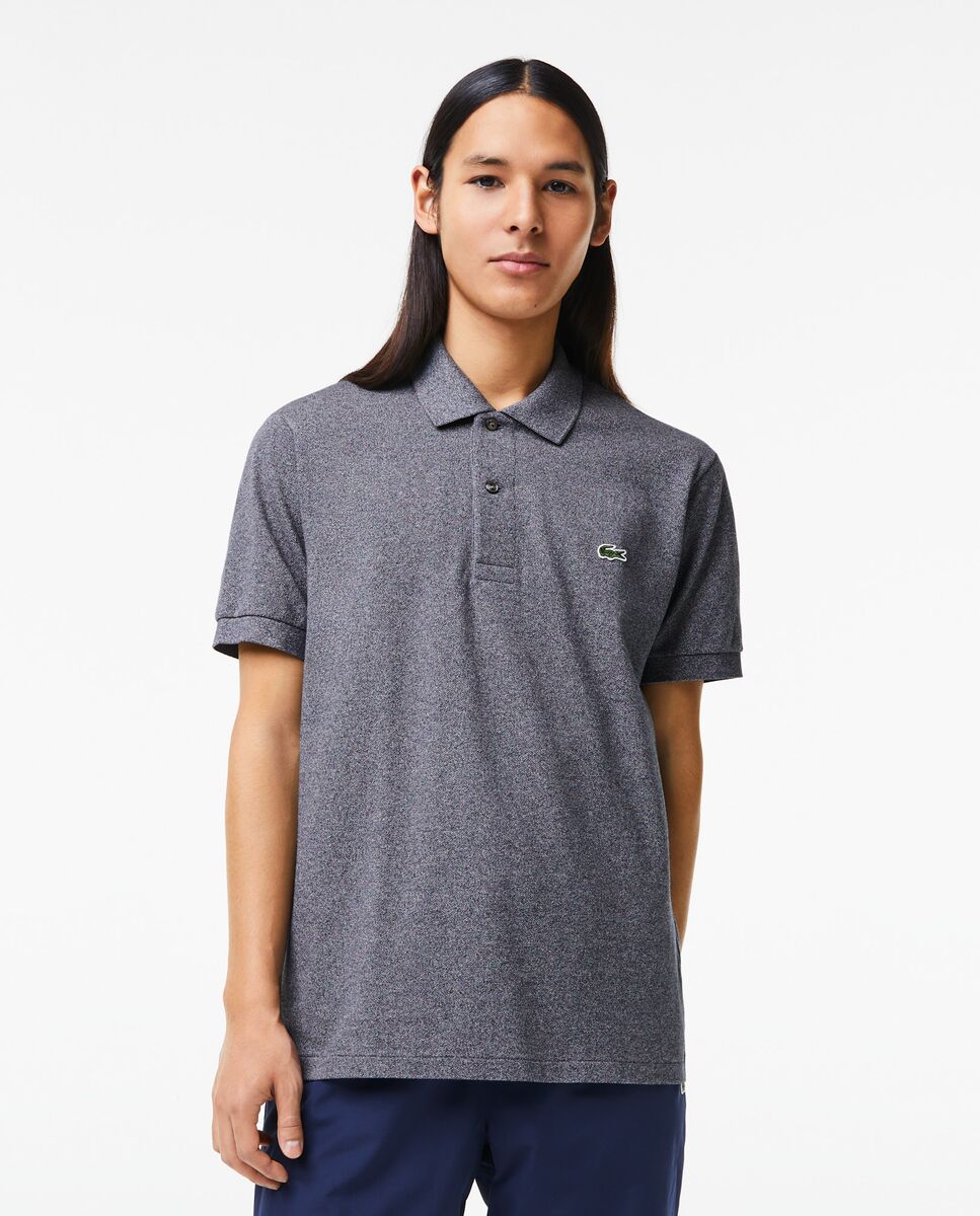Polo de hombre jaspeado de corte clásico de manga corta - Lacoste - Gris claro Gris claro-1