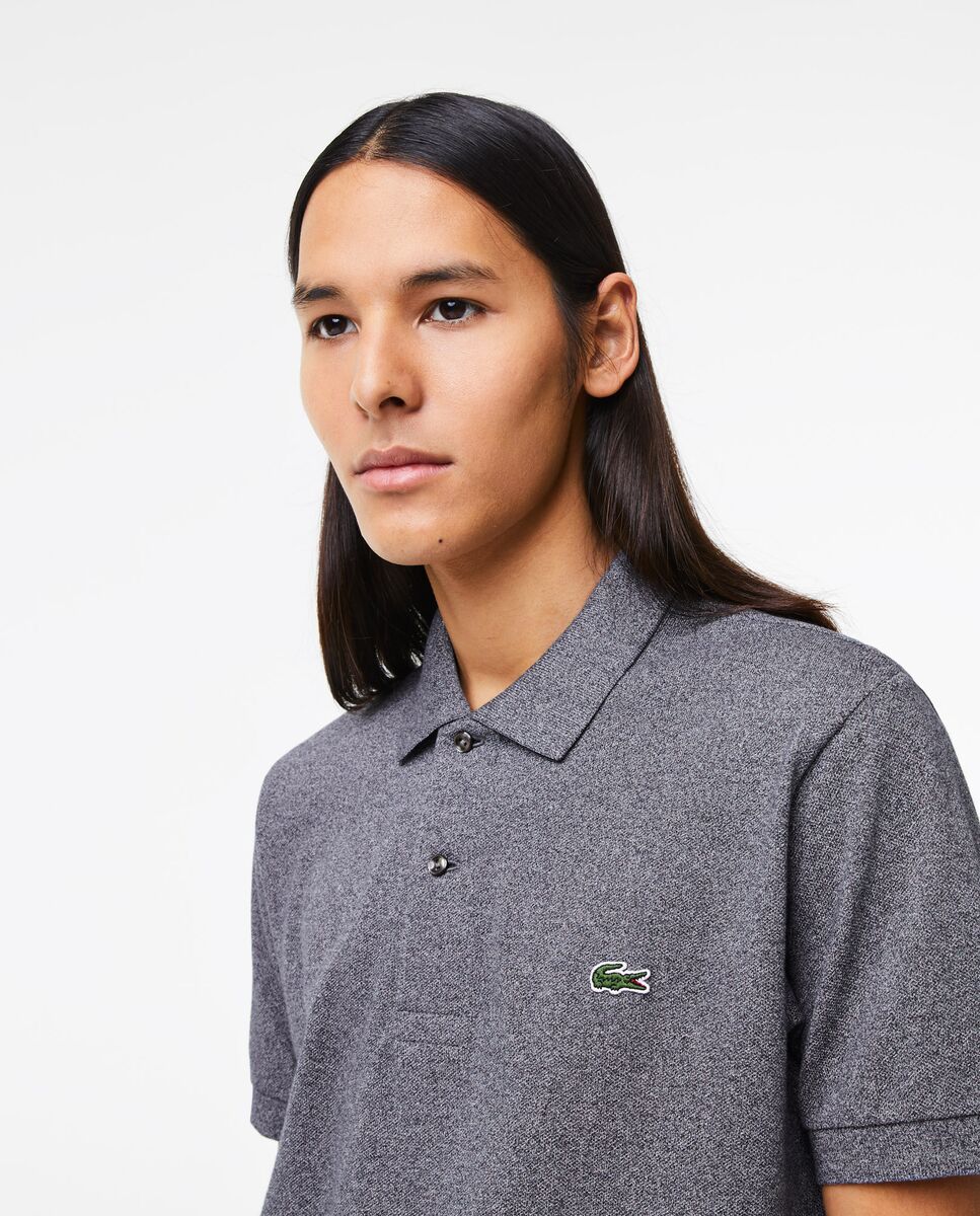 Polo de hombre jaspeado de corte clásico de manga corta - Lacoste - Gris claro Gris claro-3