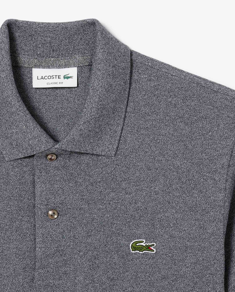 Polo de hombre jaspeado de corte clásico de manga corta - Lacoste - Gris claro Gris claro-5