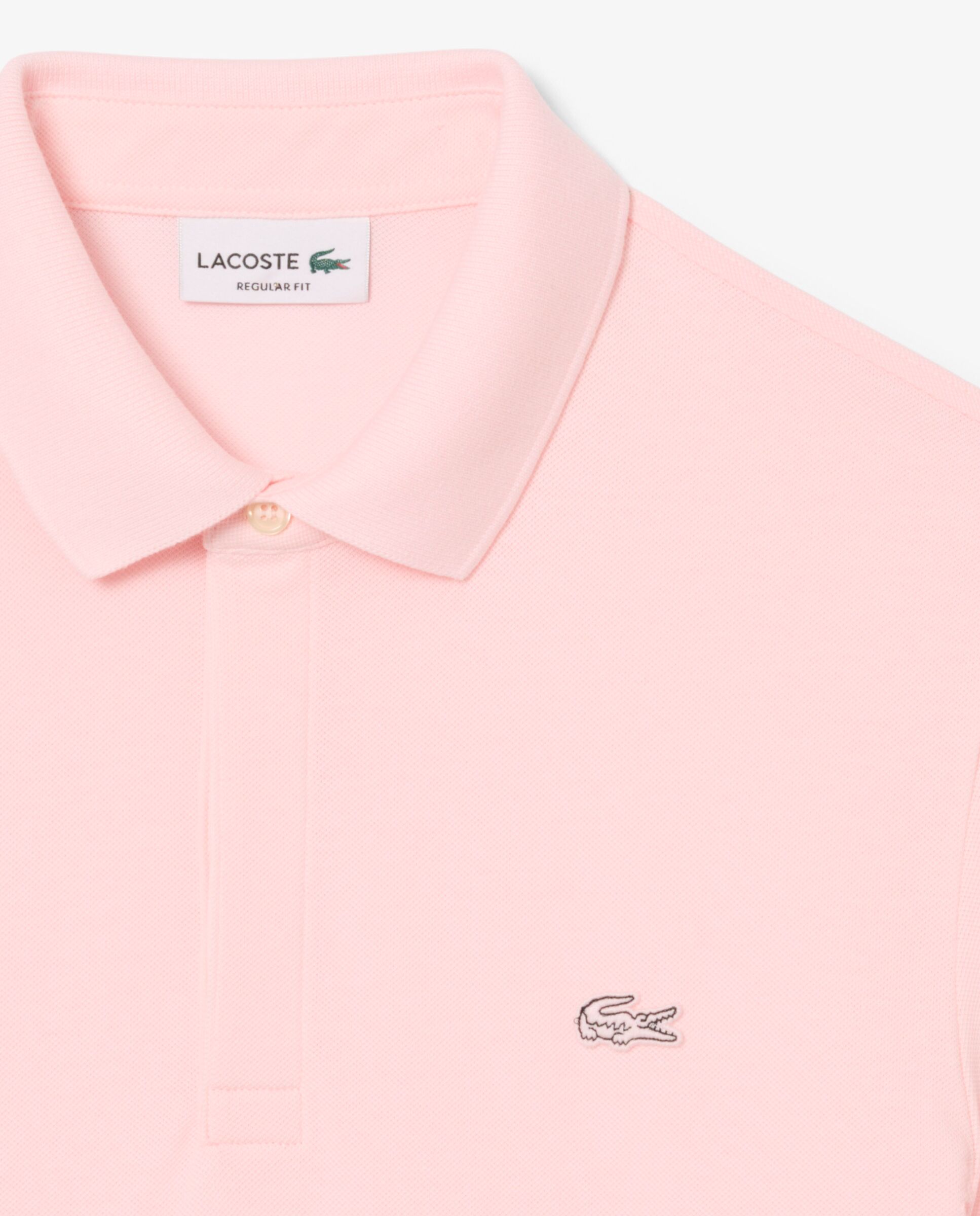 Polo de hombre de corte regular paris de piqué elástico de manga corta - Lacoste - Rosa Rosa-5