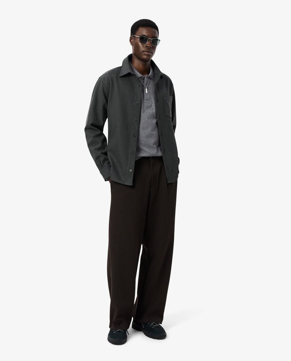 Imagen 4 de Polo de hombre de corte clásico de manga larga - Lacoste - Gris oscuro Gris oscuro