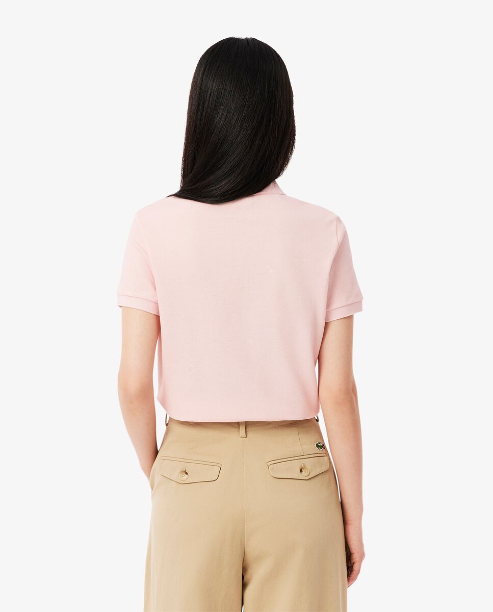Polo de mujer de corte regular de petit piqué suave de manga corta - Lacoste - Rosa Rosa-2