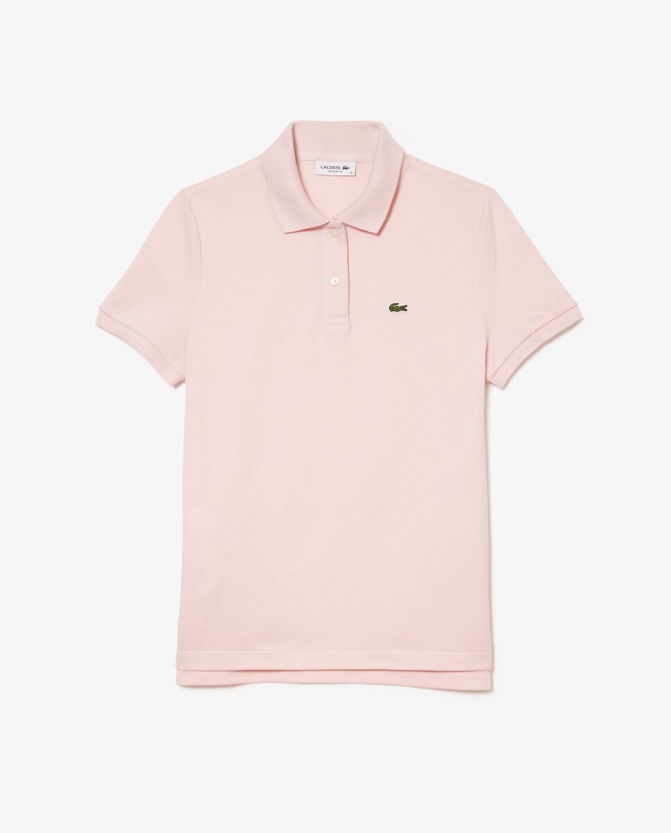 Polo de mujer de corte regular de petit piqué suave de manga corta - Lacoste - Rosa Rosa-6