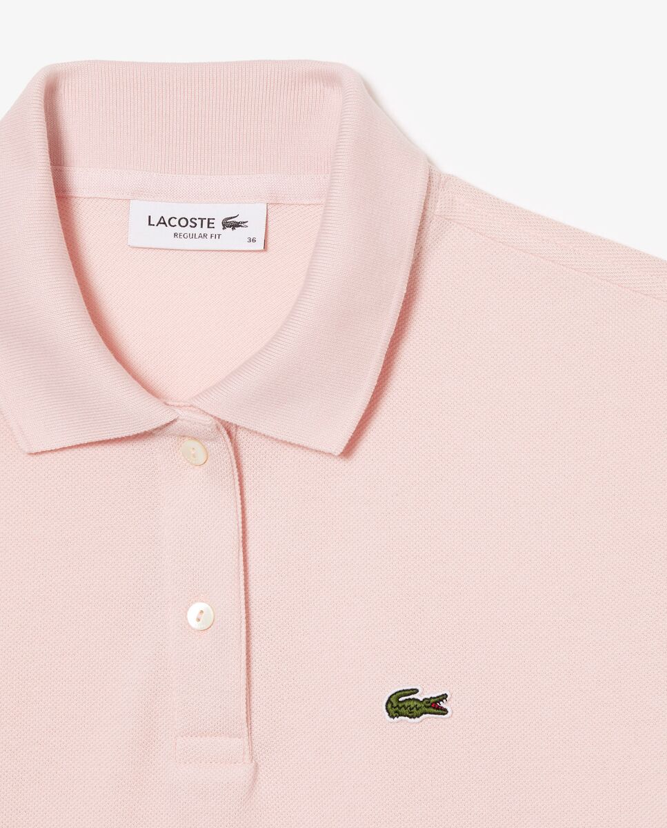 Polo de mujer de corte regular de petit piqué suave de manga corta - Lacoste - Rosa Rosa-5