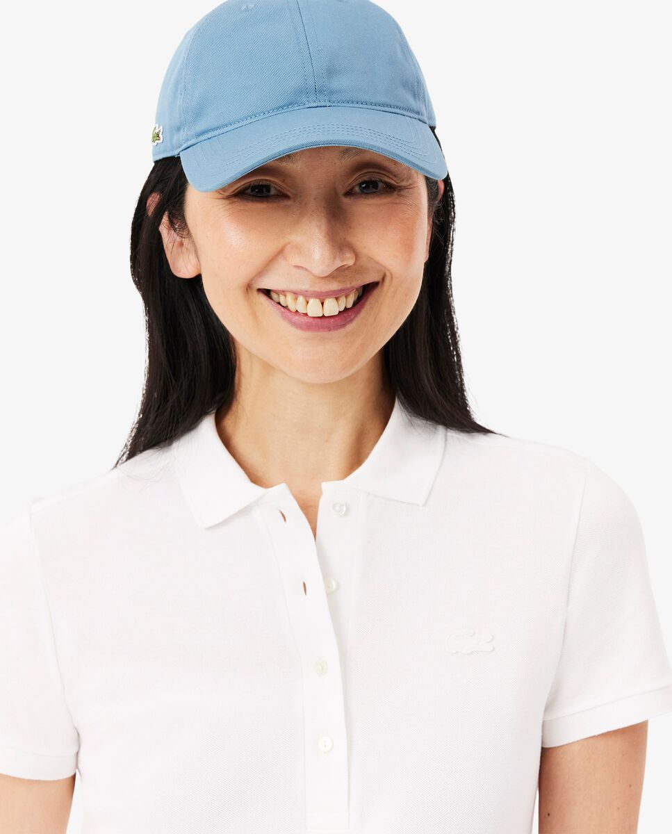 Vestido polo de piqué elástico - Lacoste - Blanco Blanco-3