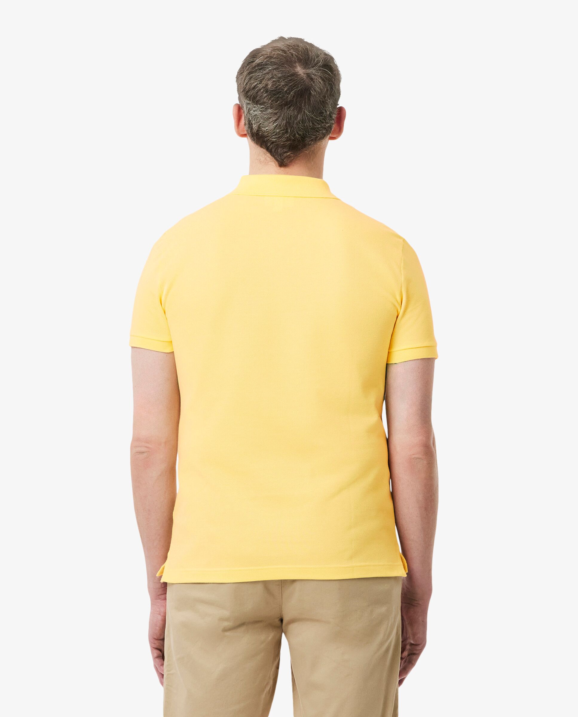 Polo de hombre de piqué de corte ajustado de manga corta - Lacoste - Amarillo Amarillo-2