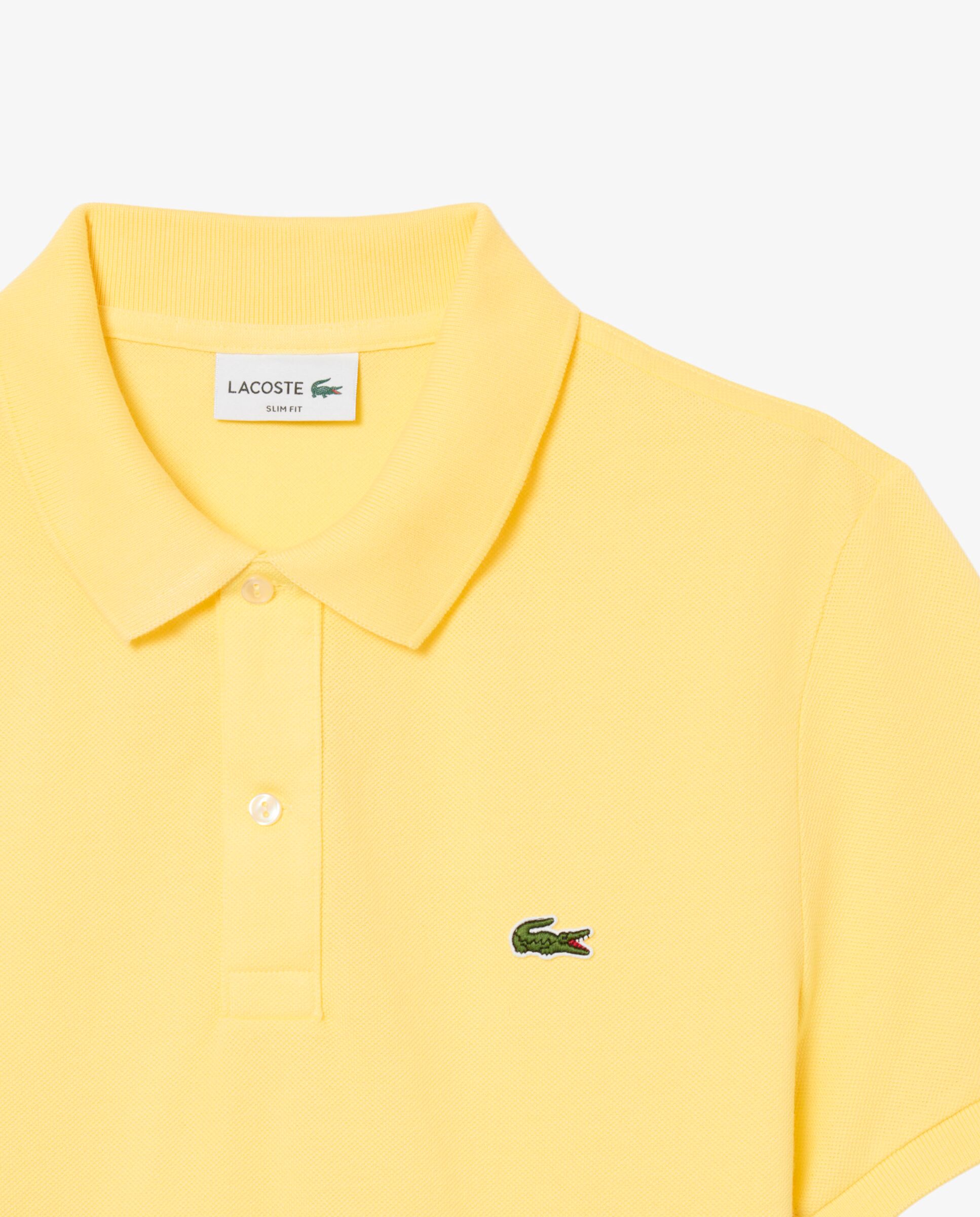 Polo de hombre de piqué de corte ajustado de manga corta - Lacoste - Amarillo Amarillo-5