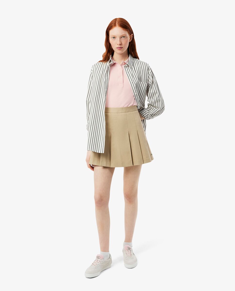 Polo de mujer de manga francesa de corte ajustado - Lacoste - Rosa Rosa-4