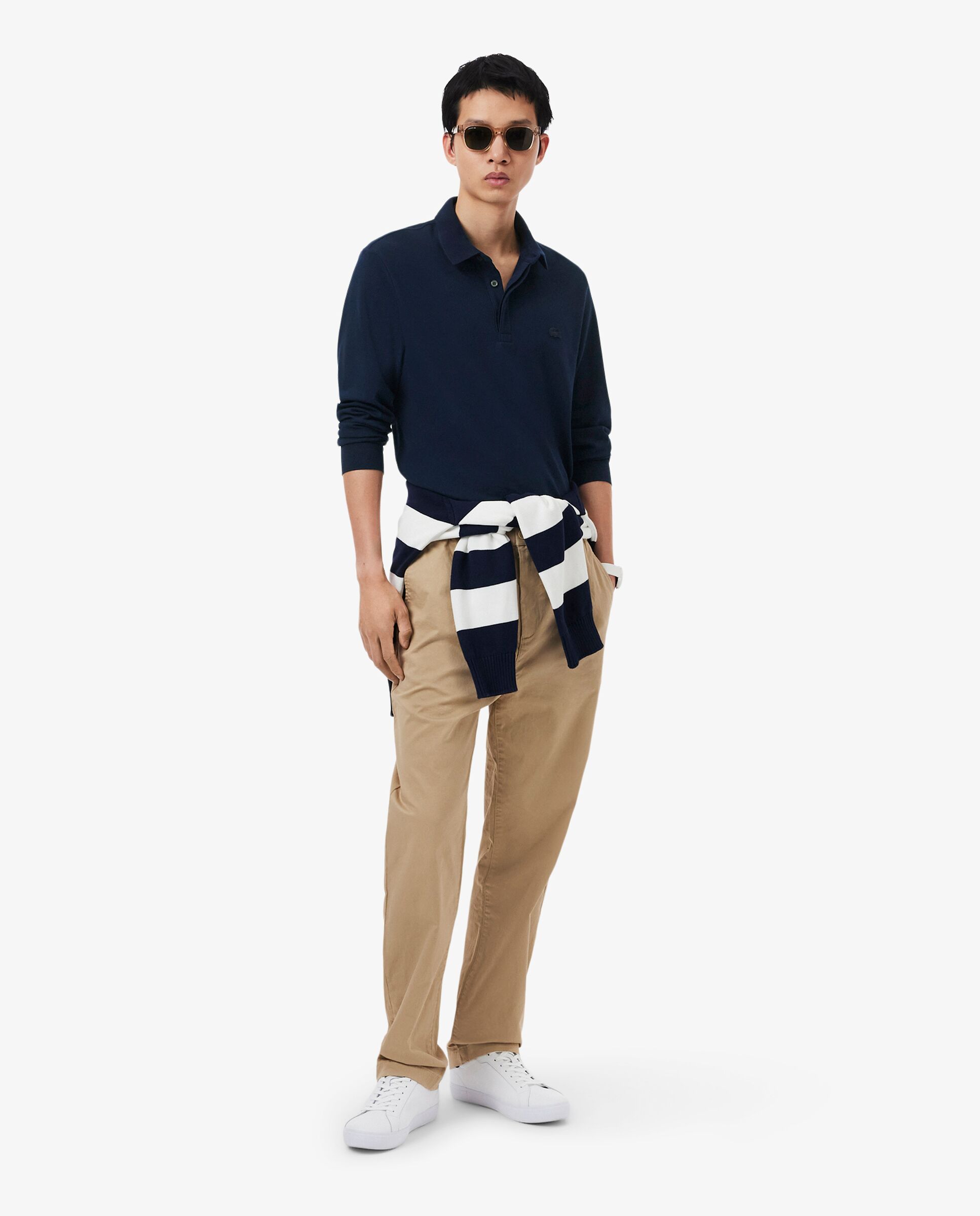 Polo de hombre de corte regular paris de piqué elástico de manga corta - Lacoste - Azul marino Azul marino-4
