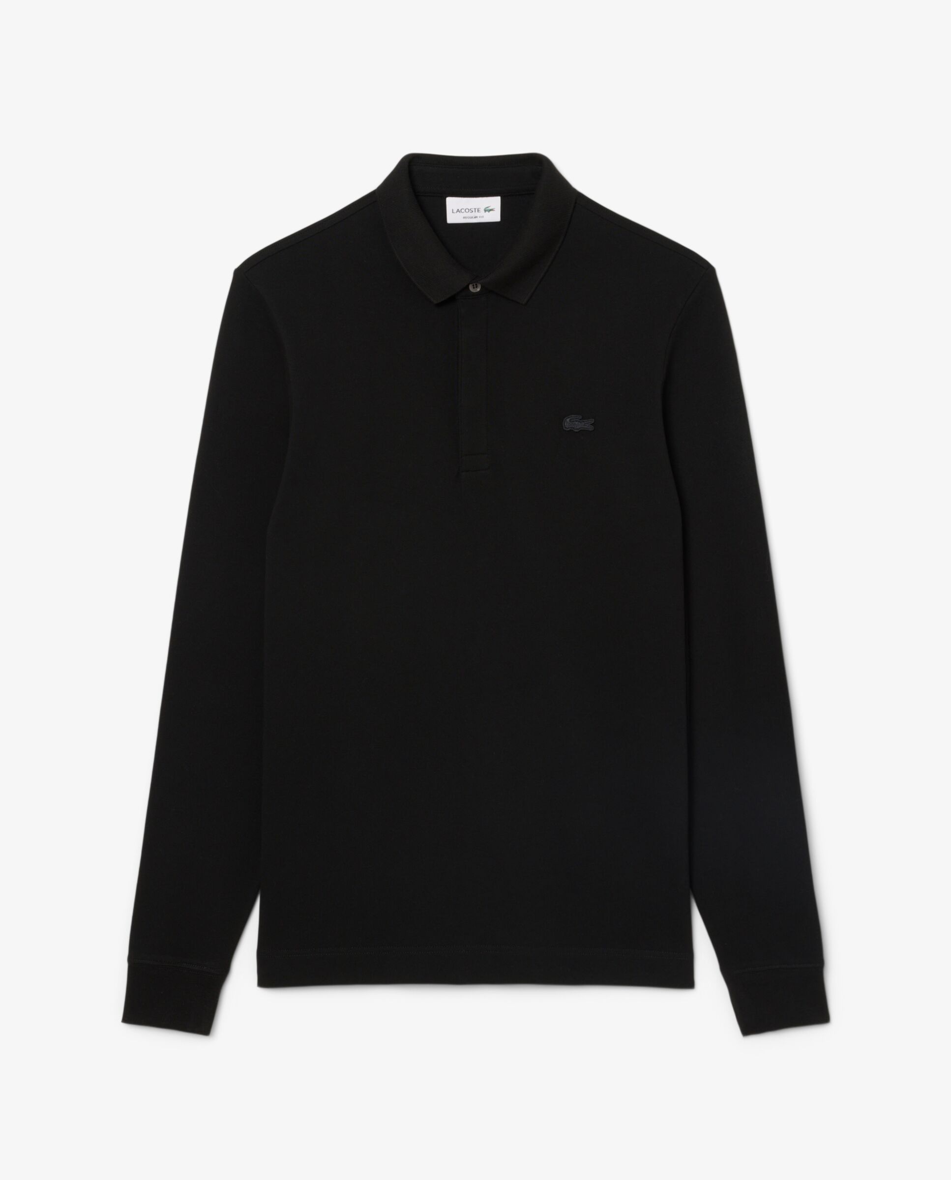 Polo de hombre de corte regular paris de piqué elástico de manga corta - Lacoste - Negro Negro-6