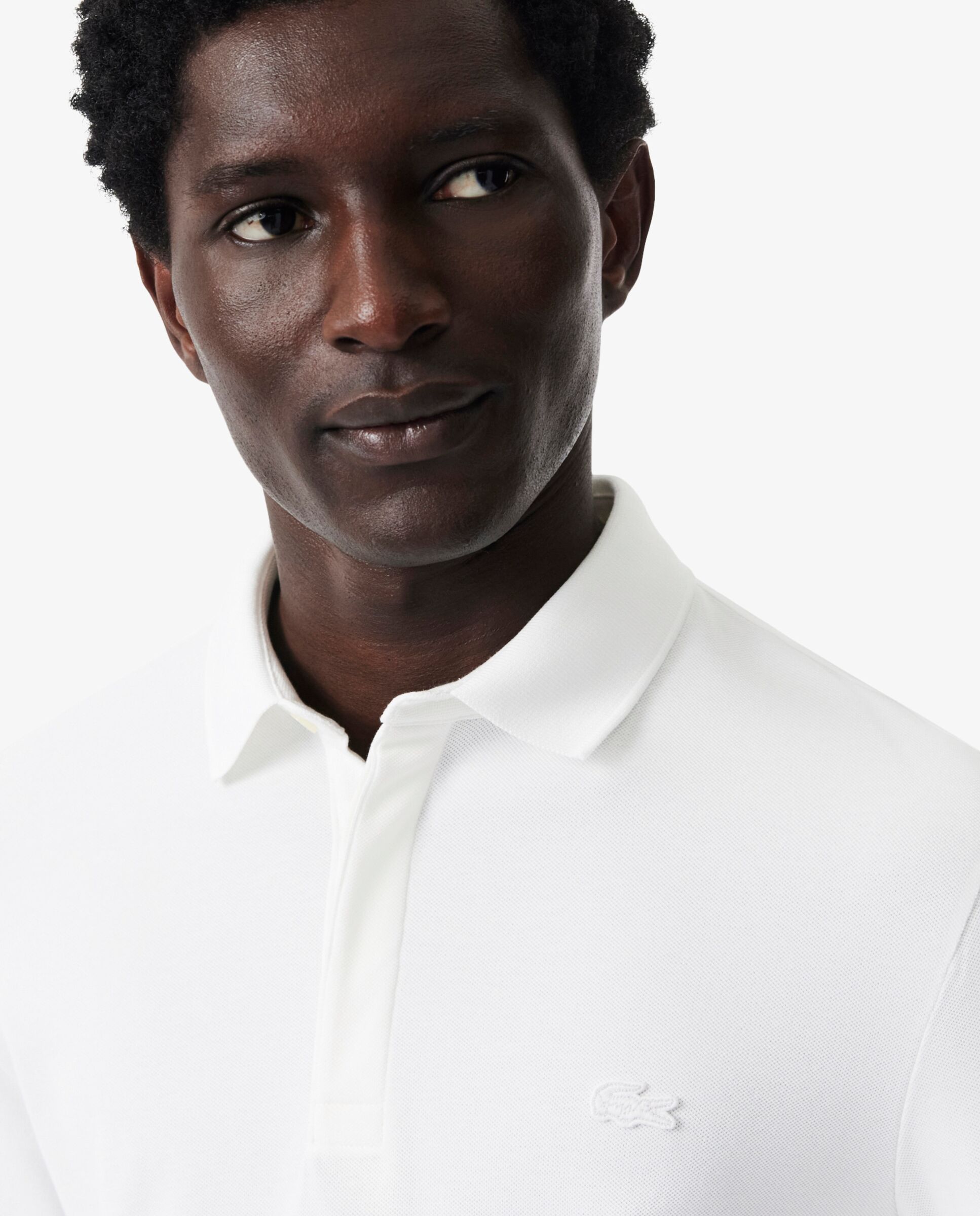 Polo de hombre de corte regular paris de piqué elástico de manga corta - Lacoste - Blanco Blanco-3