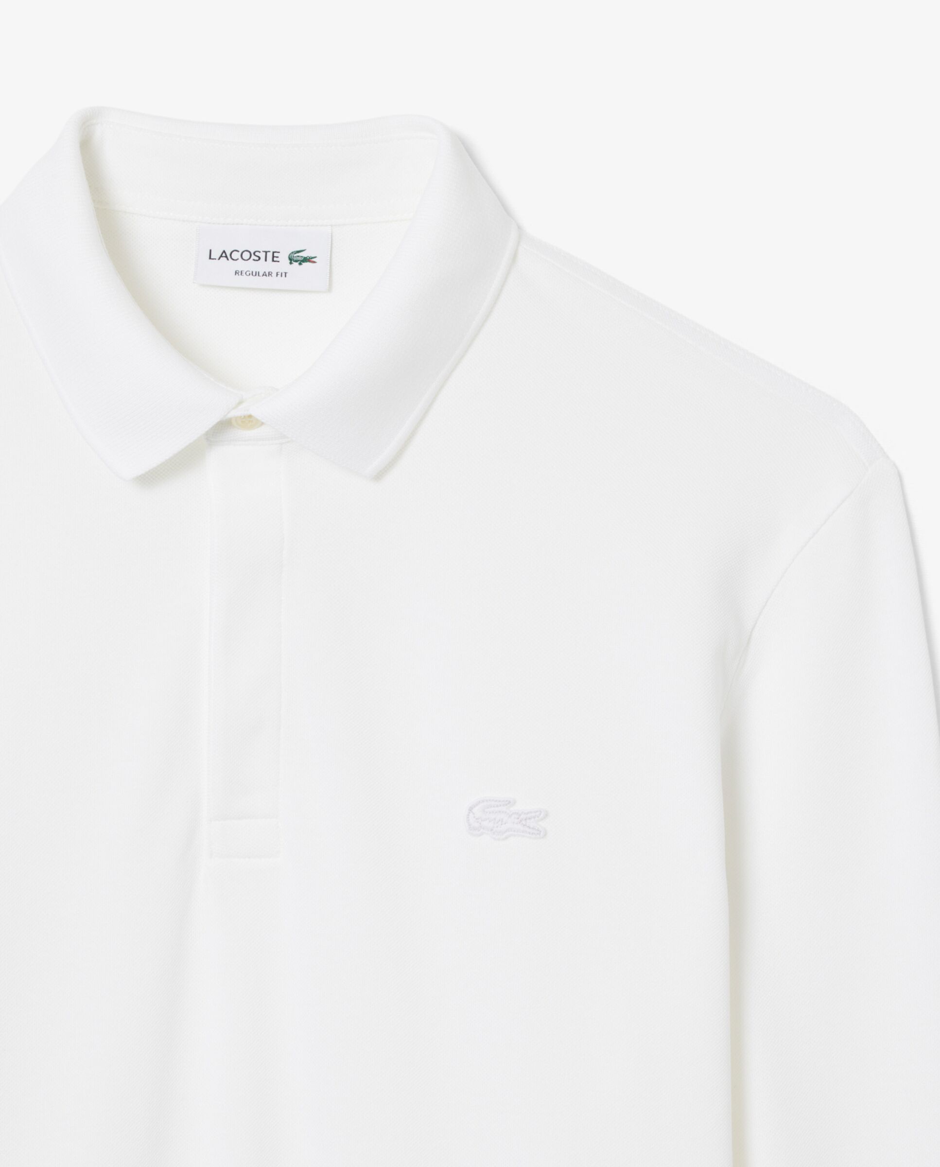 Polo de hombre de corte regular paris de piqué elástico de manga corta - Lacoste - Blanco Blanco-5
