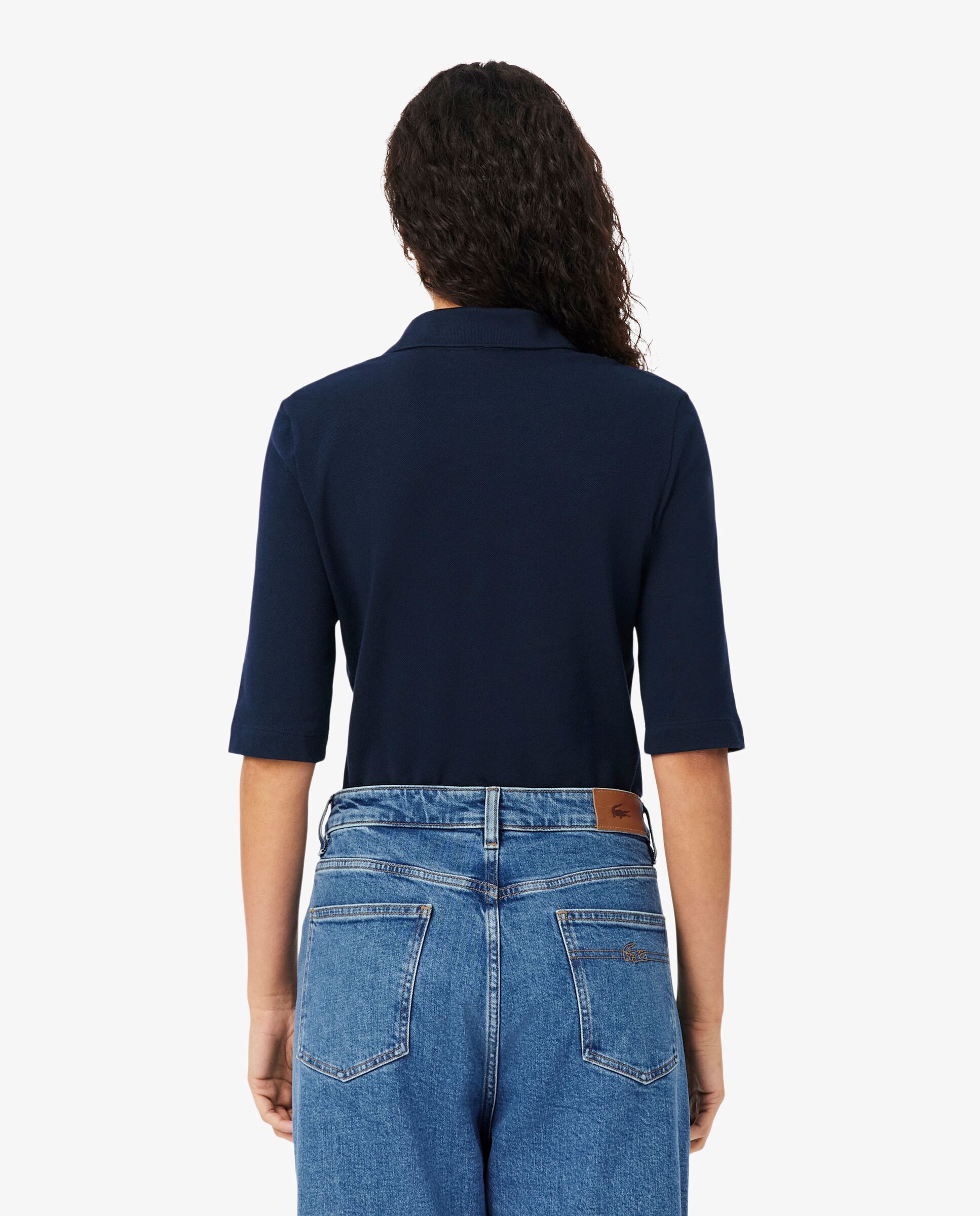 Polo de mujer de manga francesa de corte ajustado - Lacoste - Azul marino Azul marino-2