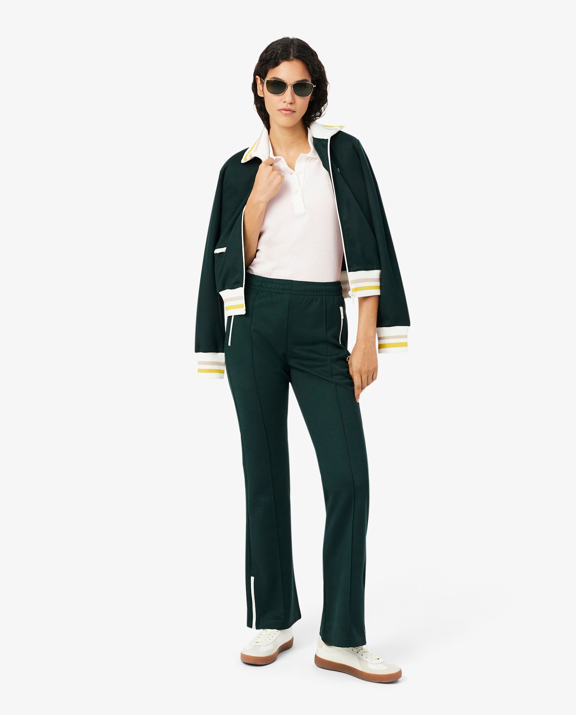 Polo de mujer de manga francesa de corte ajustado - Lacoste - Blanco Blanco-4