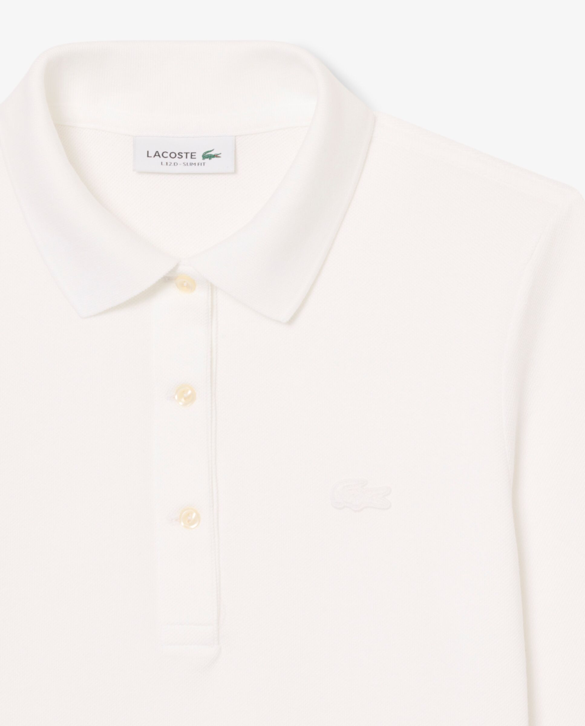 Polo de mujer de manga francesa de corte ajustado - Lacoste - Blanco Blanco-5