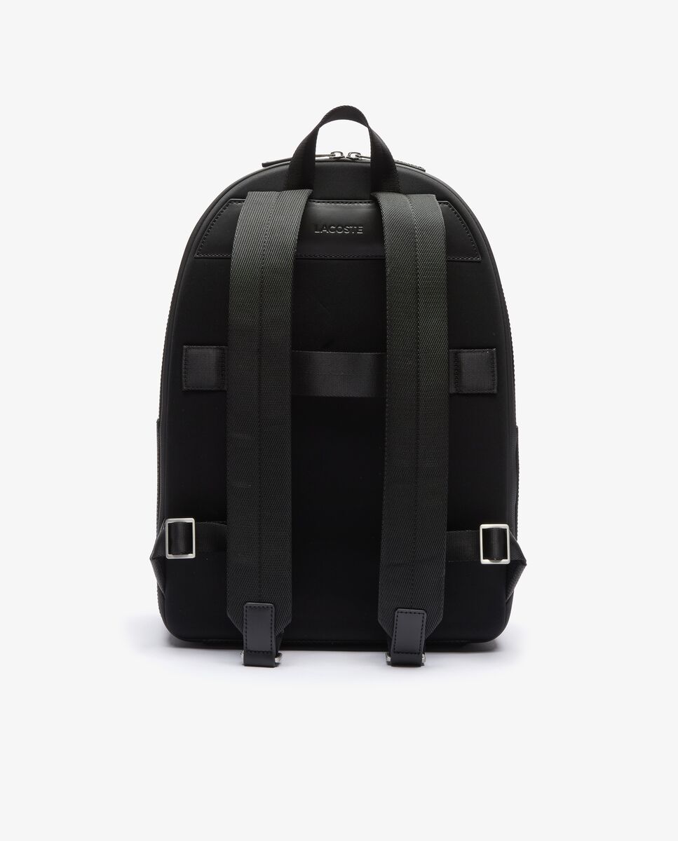 Mochila de hombre chantaco de piel efecto piqué en - Lacoste - Negro Negro-4