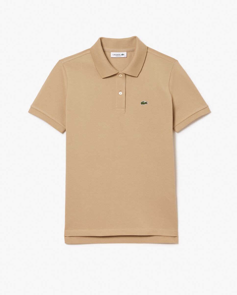 Polo de mujer de corte regular de petit piqué suave de manga corta - Lacoste - Camel Camel-6