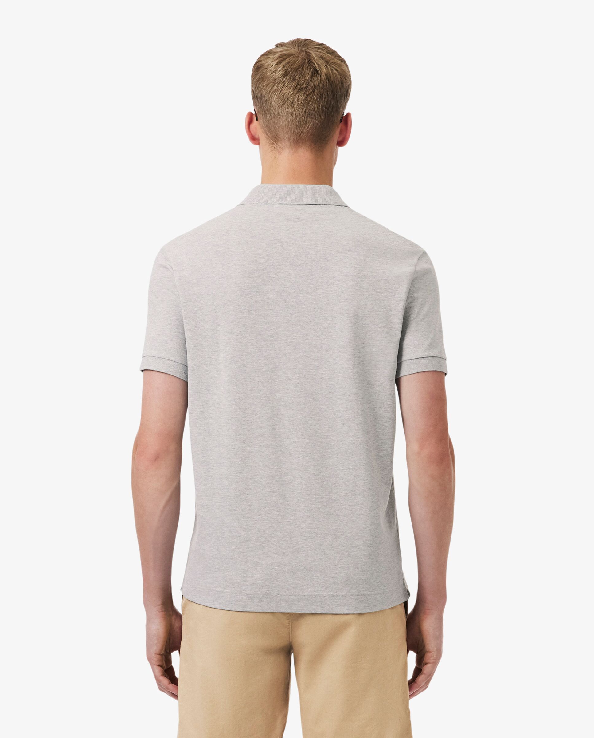 Polo de hombre de corte regular paris de piqué elástico de manga corta - Lacoste - Gris oscuro Gris oscuro-2