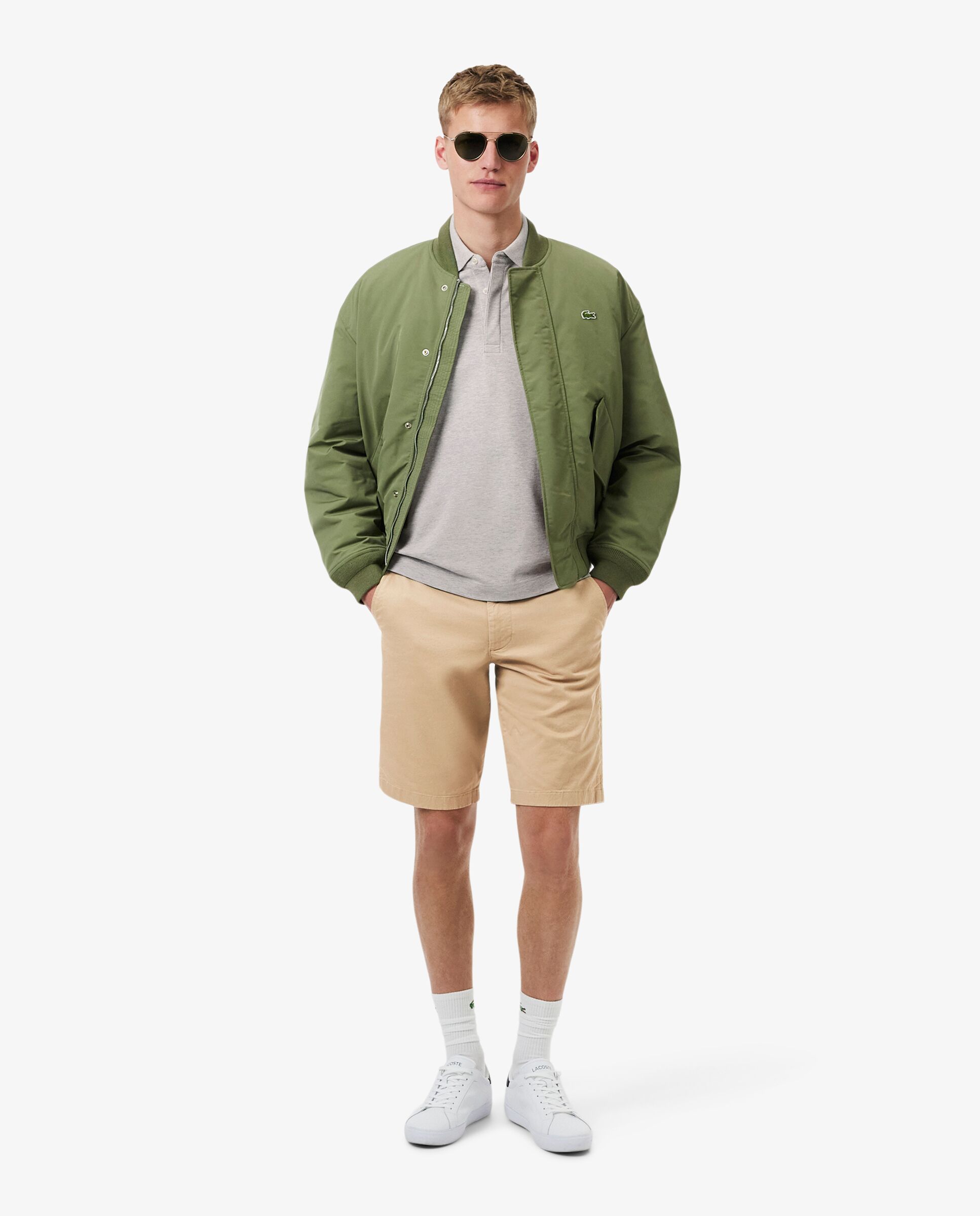 Polo de hombre de corte regular paris de piqué elástico de manga corta - Lacoste - Gris oscuro Gris oscuro-4