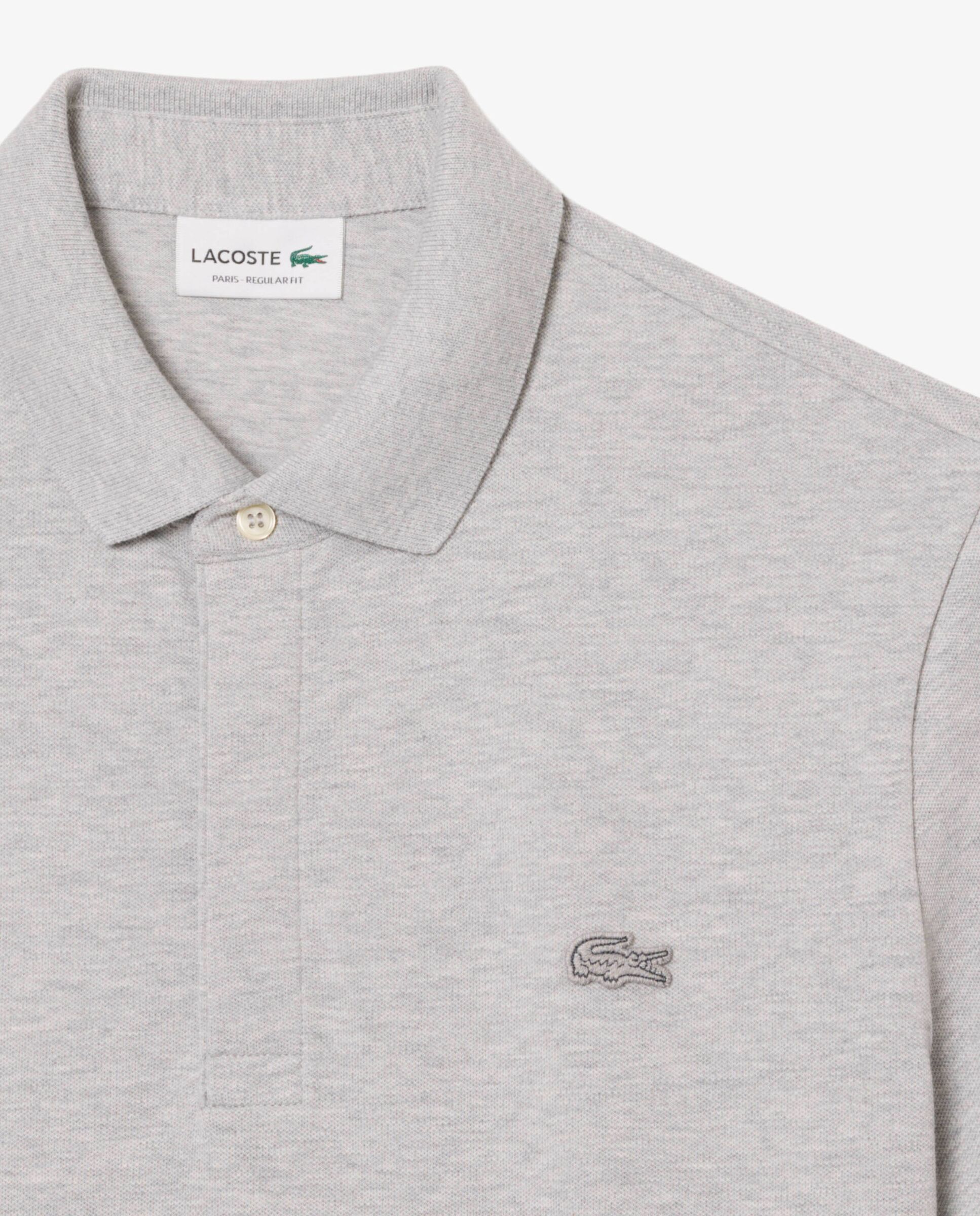 Polo de hombre de corte regular paris de piqué elástico de manga corta - Lacoste - Gris oscuro Gris oscuro-5
