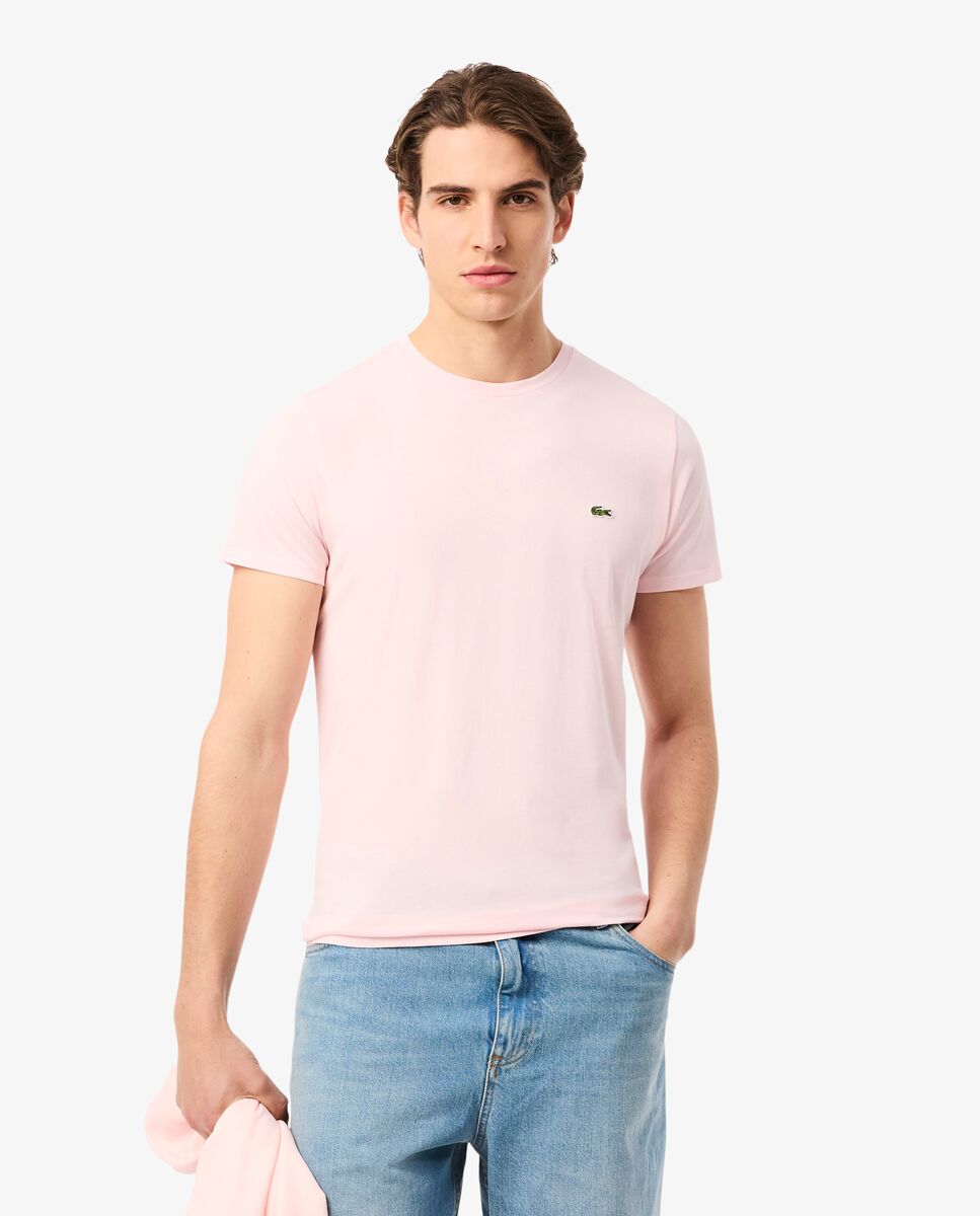 Imagen 0 de Camiseta de hombre de algodón pima de manga corta Rosa