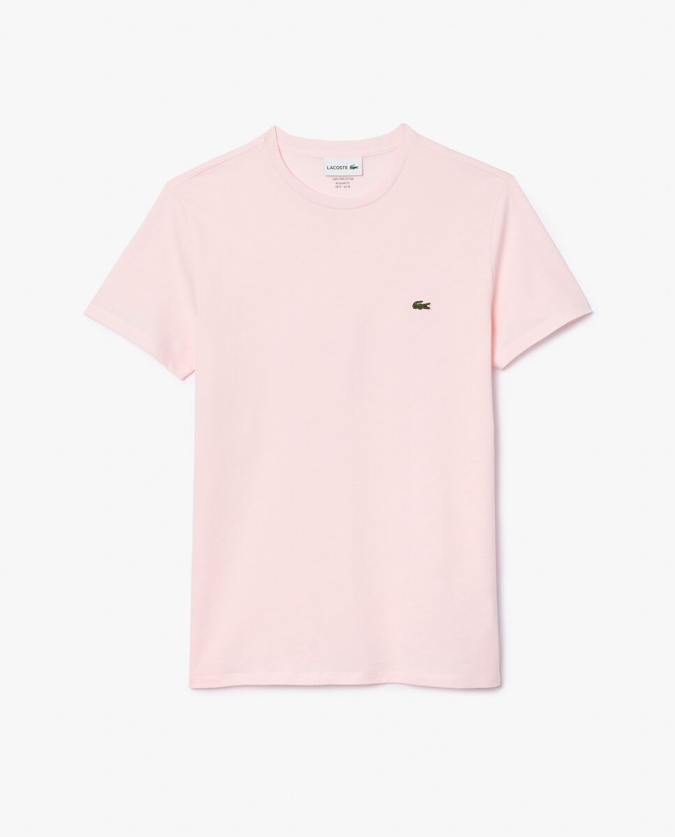 Camiseta de hombre de algodón pima de manga corta - Lacoste - Rosa Rosa-6
