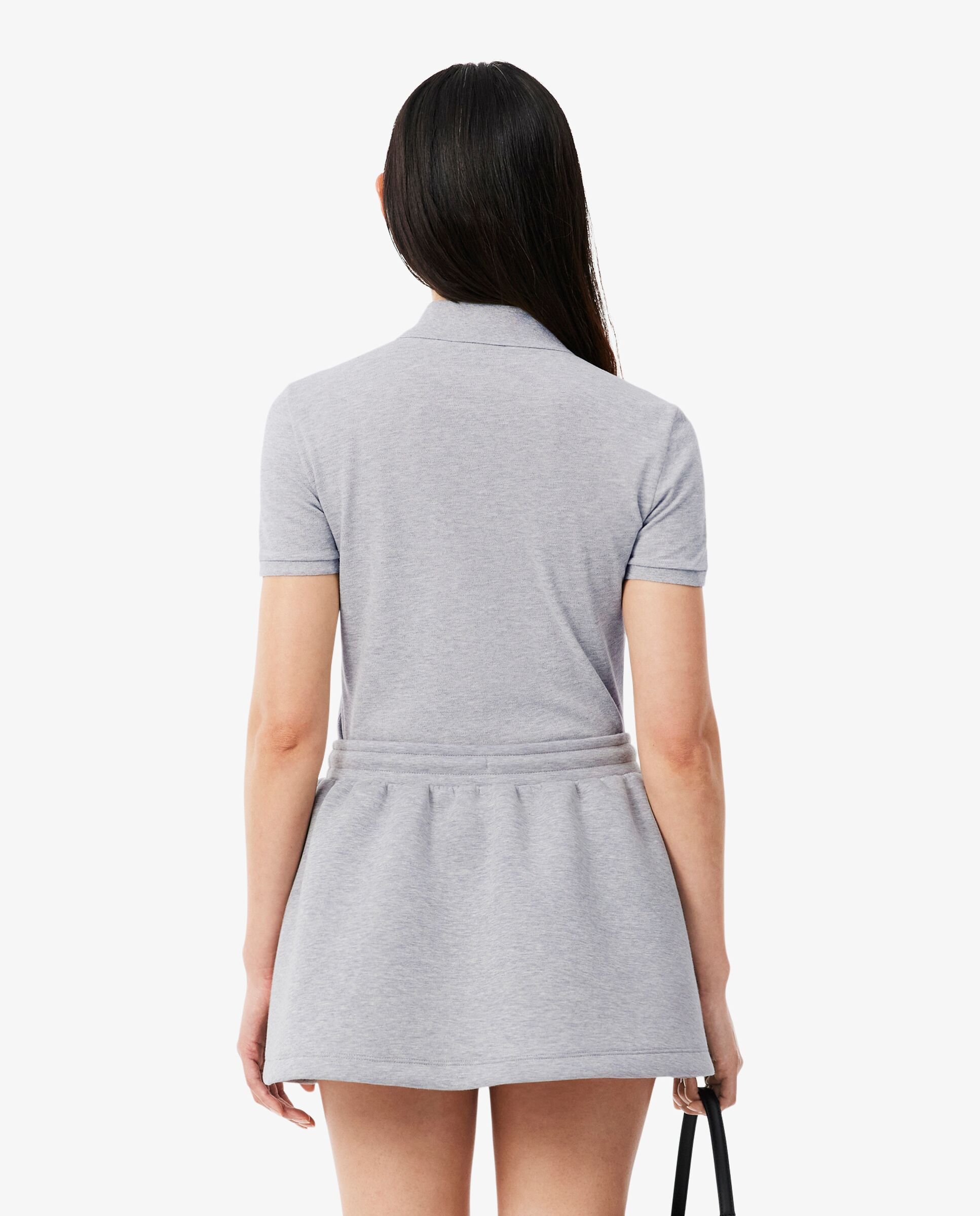 Polo de mujer en piqué de algodón stretch de manga corta - Lacoste - Gris oscuro Gris oscuro-2
