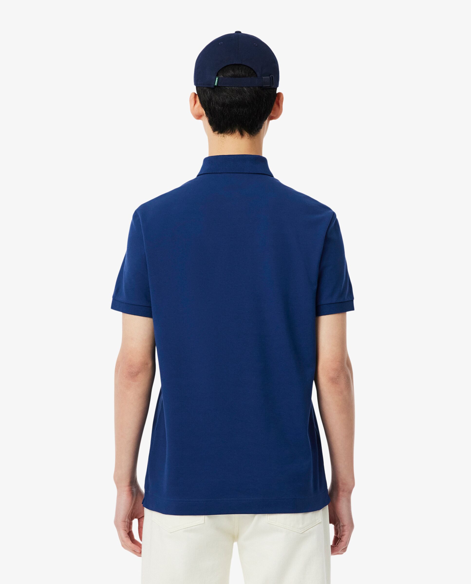 Polo de hombre de corte regular Paris de piqué elástico de manga corta - Lacoste - Azul marino Azul marino-2
