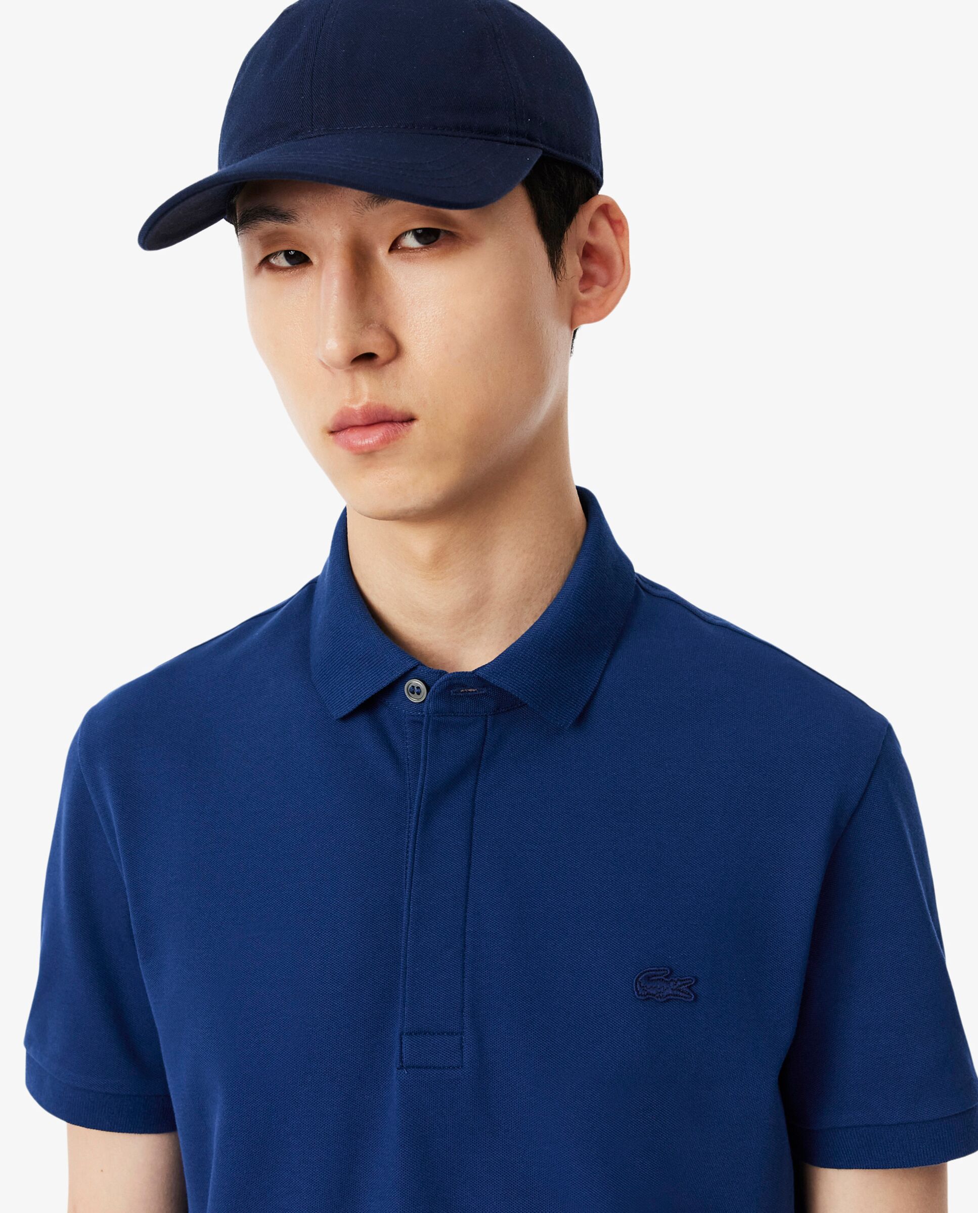 Polo de hombre de corte regular Paris de piqué elástico de manga corta - Lacoste - Azul marino Azul marino-3