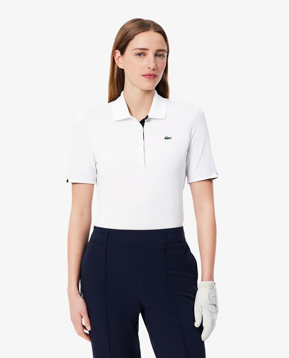 Polo de Golf mujer Lacoste - Blanco / Verde Blanco / Verde-1