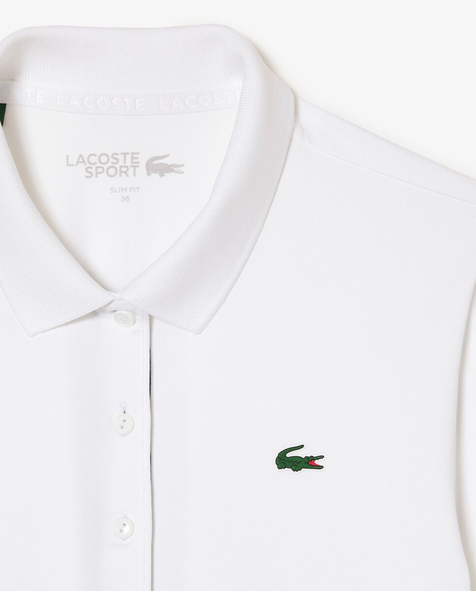 Polo de Golf mujer Lacoste - Blanco / Verde Blanco / Verde-5