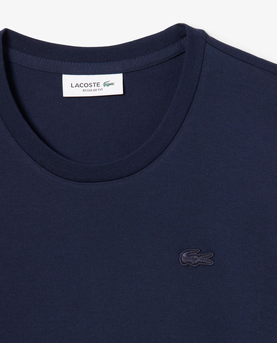 Camiseta de mujer de manga francesa de algodón suave - Lacoste - Azul marino Azul marino-5