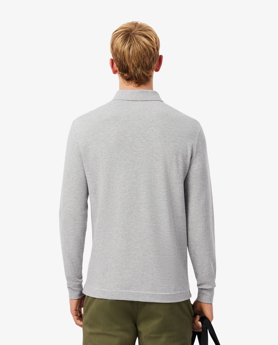 Polo de hombre de corte regular paris de piqué elástico de manga corta - Lacoste - Gris claro Gris claro-2