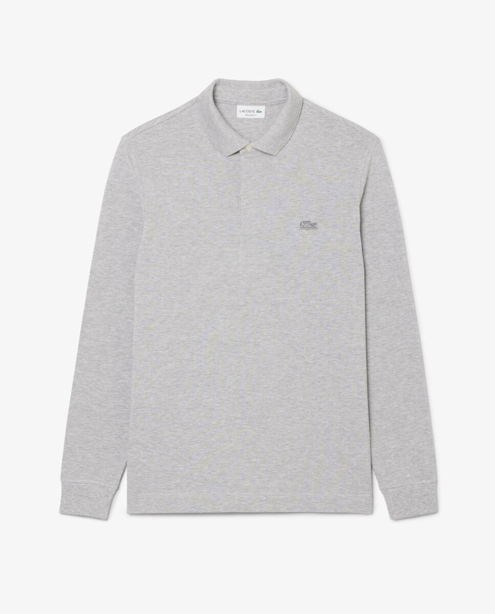 Polo de hombre de corte regular paris de piqué elástico de manga corta - Lacoste - Gris claro Gris claro-6