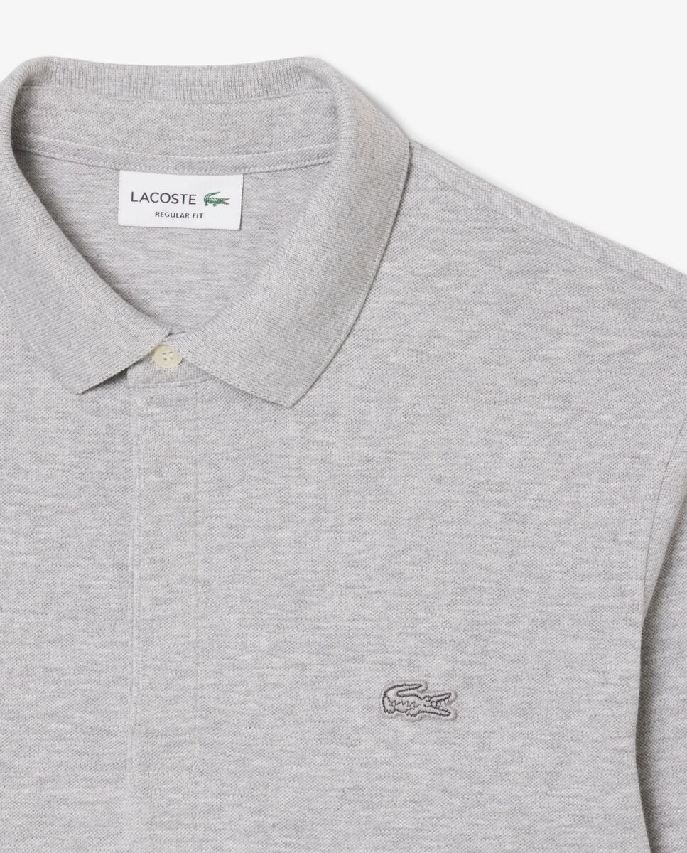 Polo de hombre de corte regular paris de piqué elástico de manga corta - Lacoste - Gris claro Gris claro-5