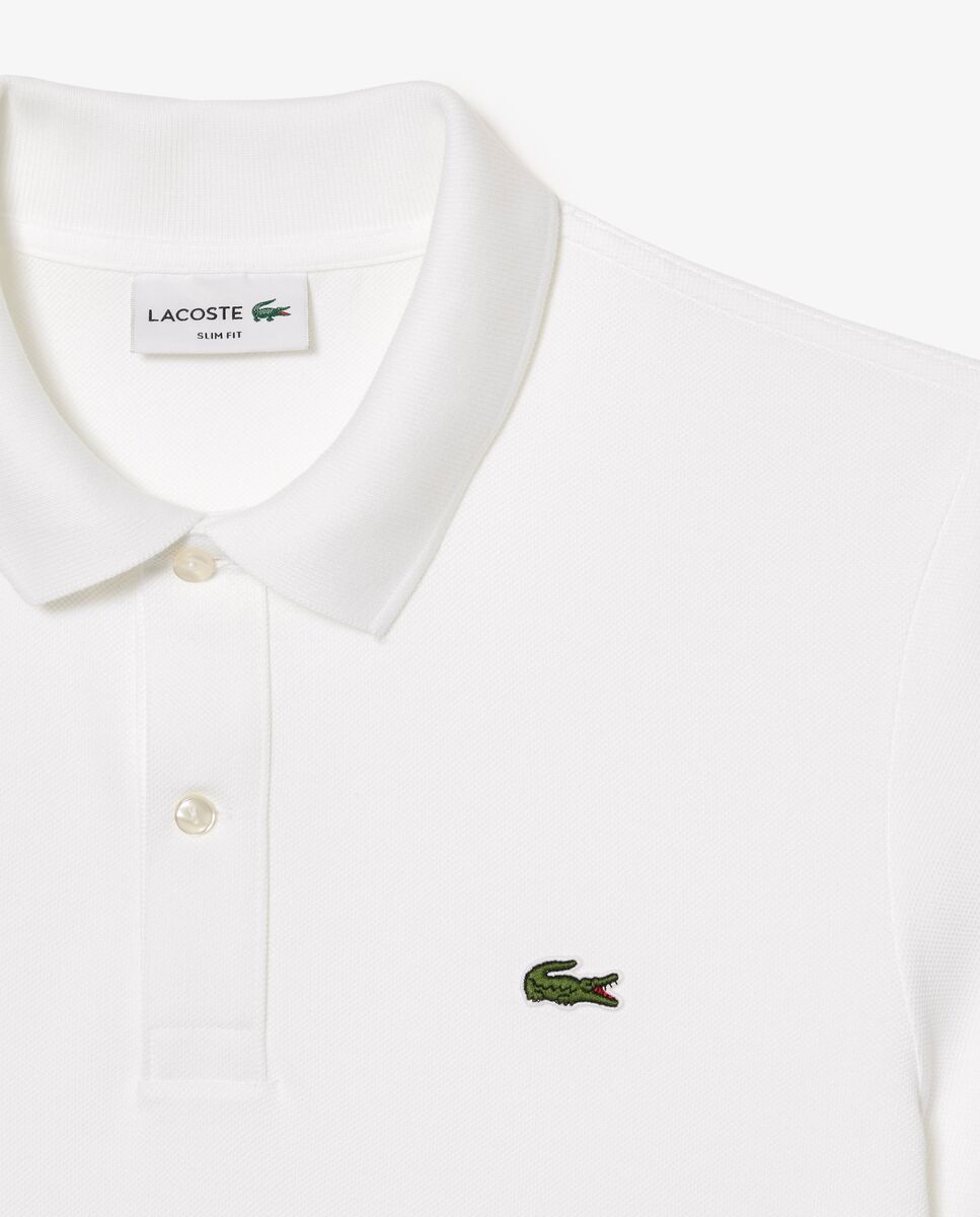 Lacoste - Polo de hombre de piqué de corte ajustado de manga corta.