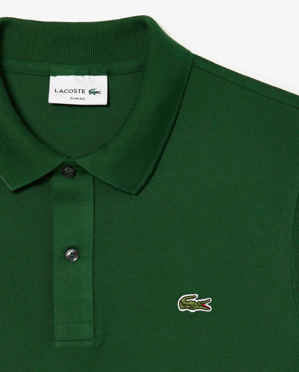 Lacoste - Polo de hombre de piqué de corte ajustado de manga corta.