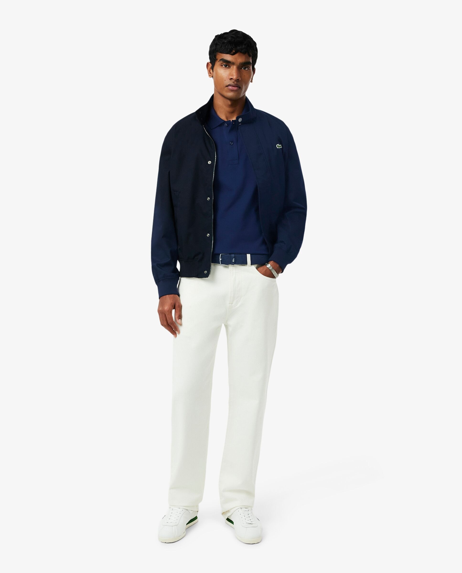 Polo de hombre de piqué de corte ajustado de manga corta - Lacoste - Azul marino Azul marino-4