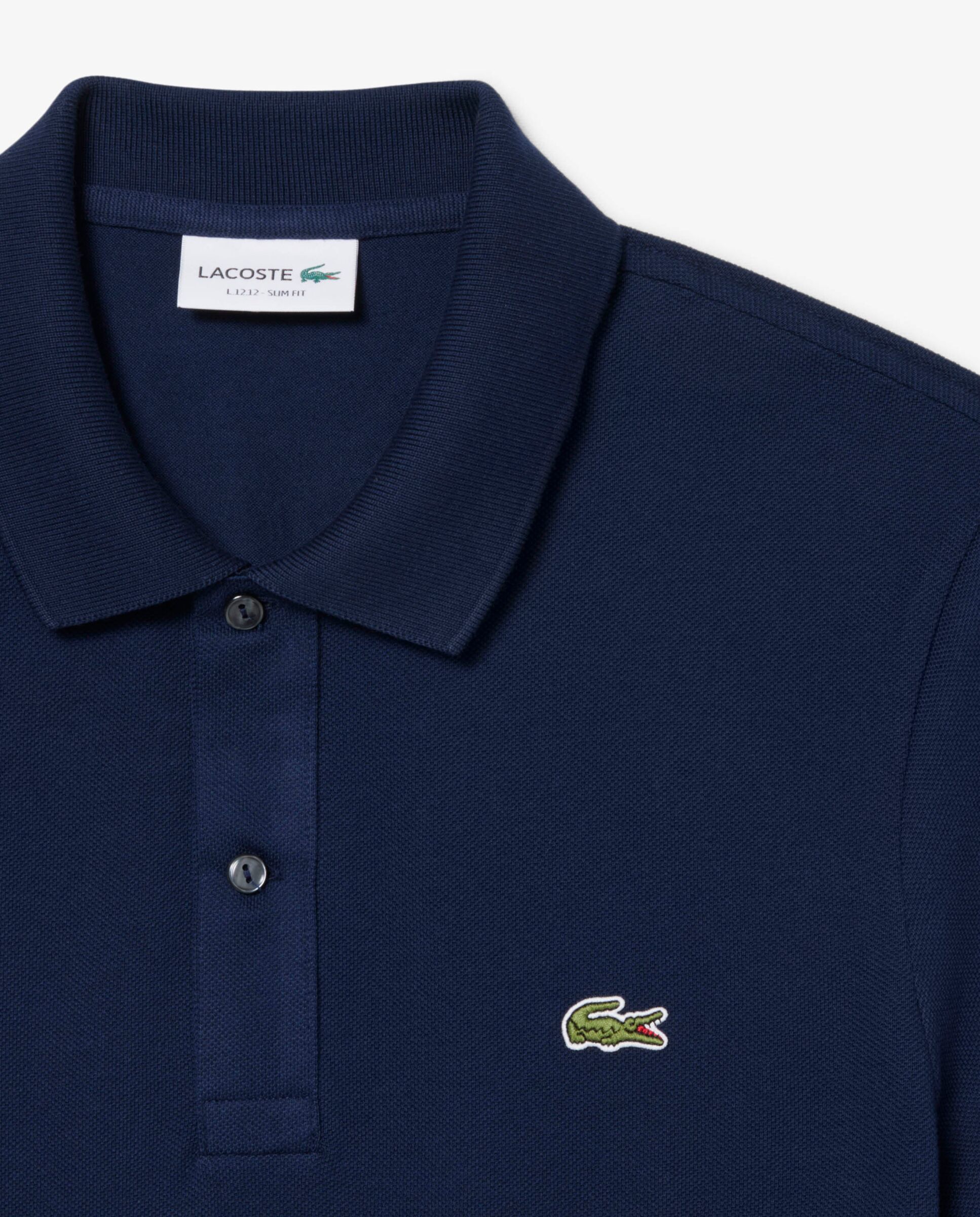 Lacoste - Polo de hombre de piqué de corte ajustado de manga corta.
