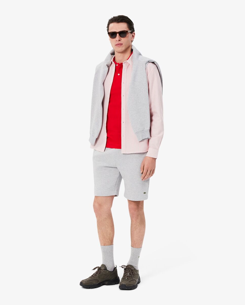 Polo de hombre de piqué de corte ajustado de manga corta - Lacoste - Rojo Rojo-4