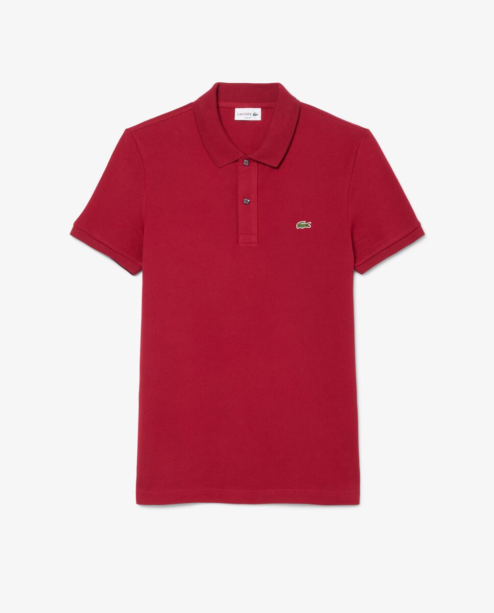 Polo de hombre de piqué de corte ajustado de manga corta - Burdeos Burdeos-3
