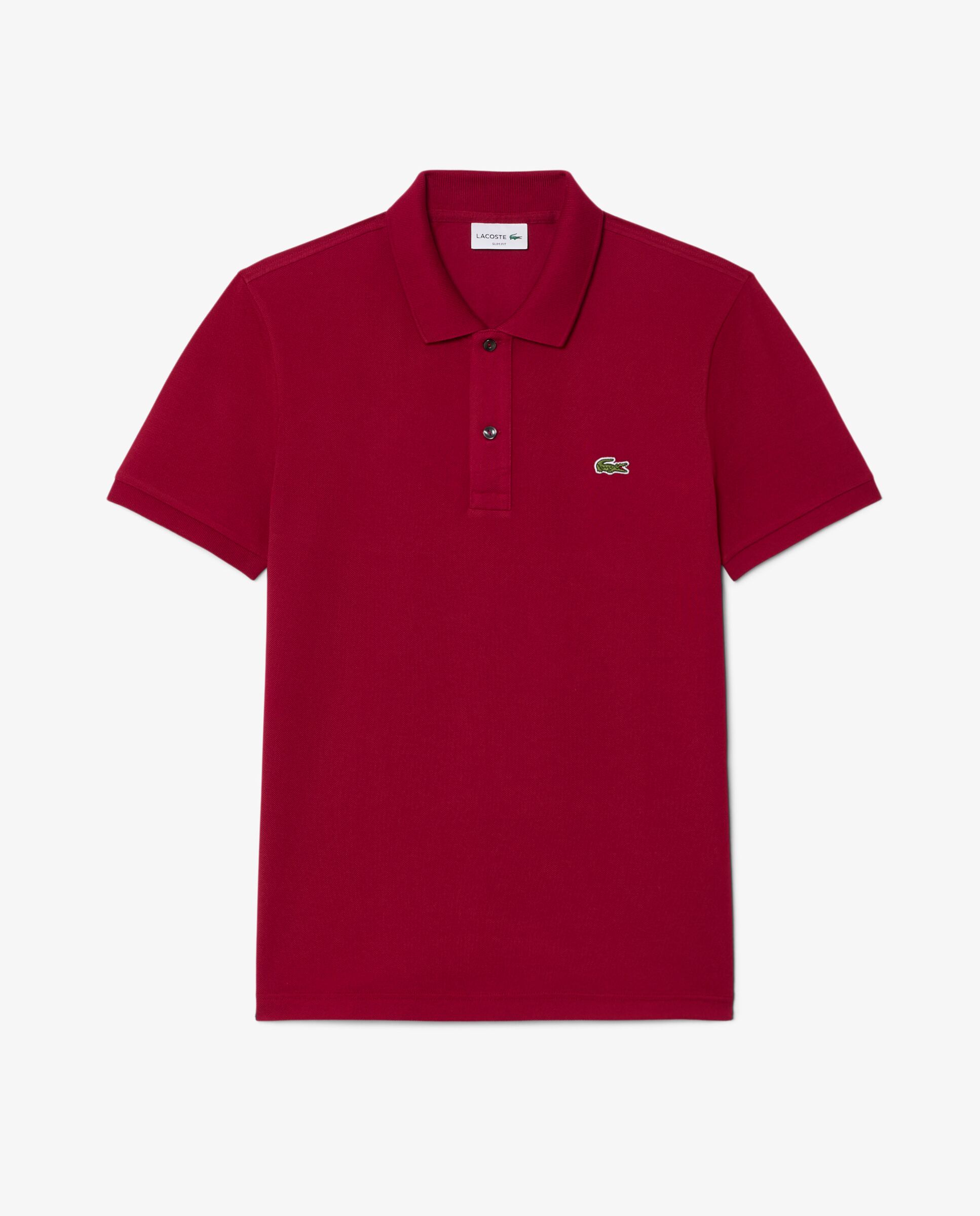 Polo de hombre de piqué de corte ajustado de manga corta - Lacoste - Burdeos Burdeos-6