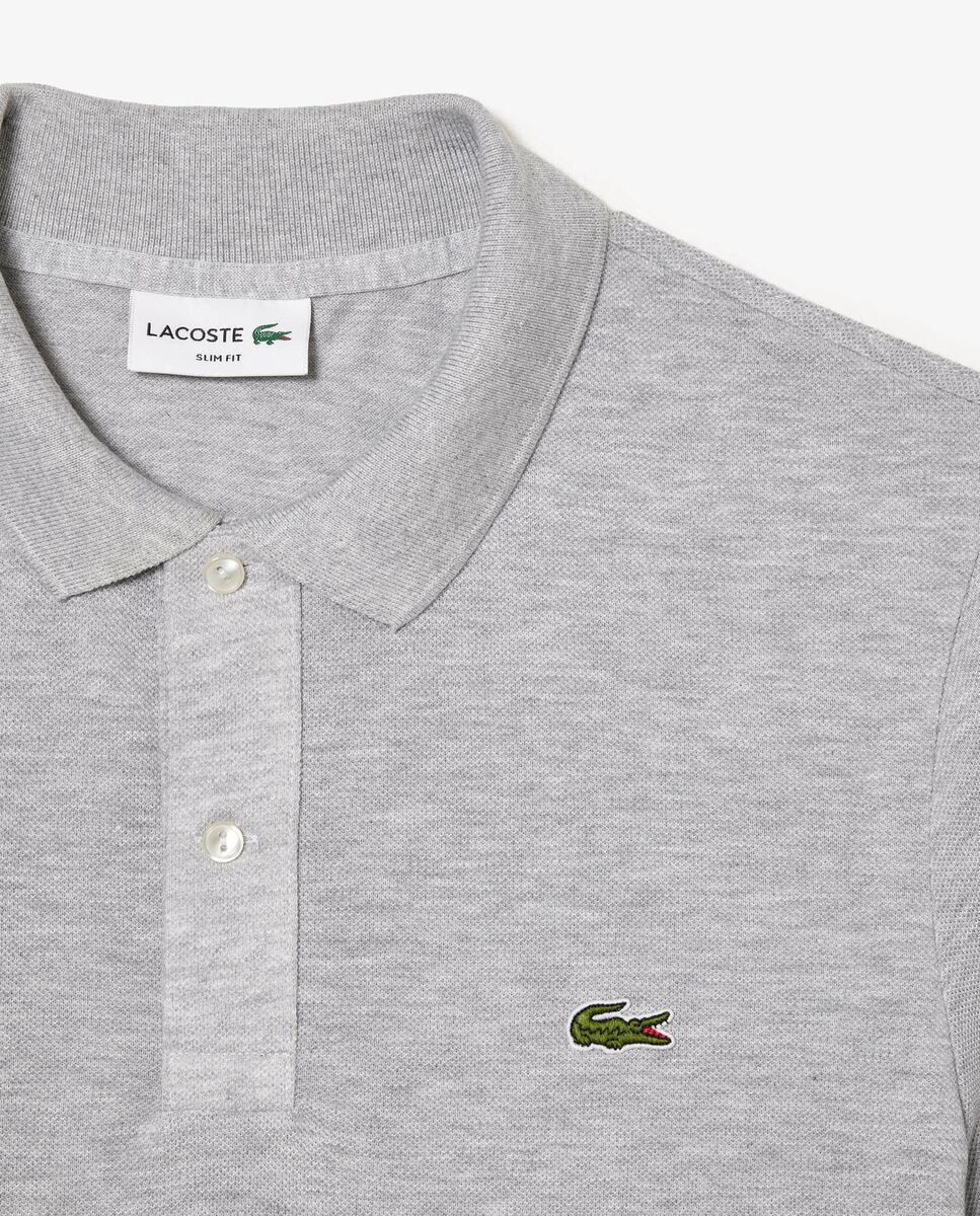 Lacoste - Polo de hombre de piqué de corte ajustado de manga corta.