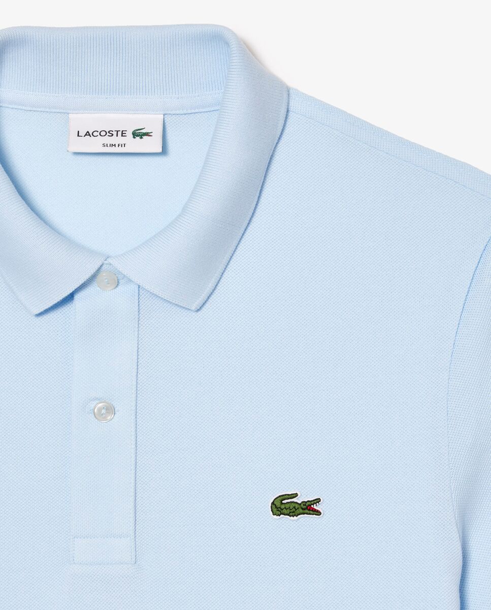 Lacoste - Polo de hombre de piqué de corte ajustado de manga corta.